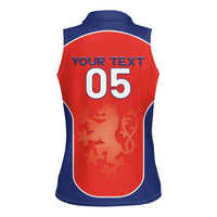 Custom Czechia Football 2026 Women Sleeveless Polo Shirt National Lion Unique Style