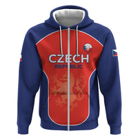 Custom Czechia Football 2026 Zip Hoodie National Lion Unique Style