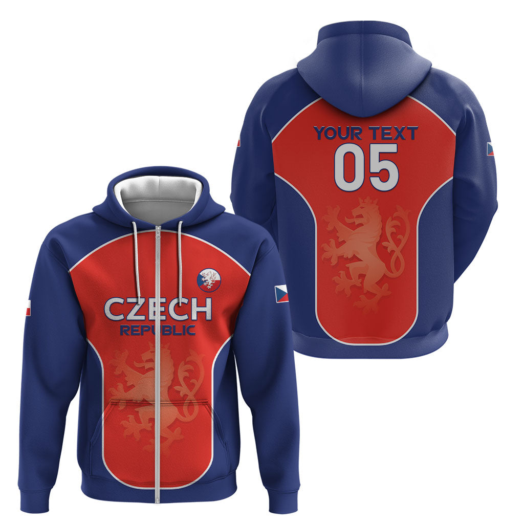 Custom Czechia Football 2026 Zip Hoodie National Lion Unique Style