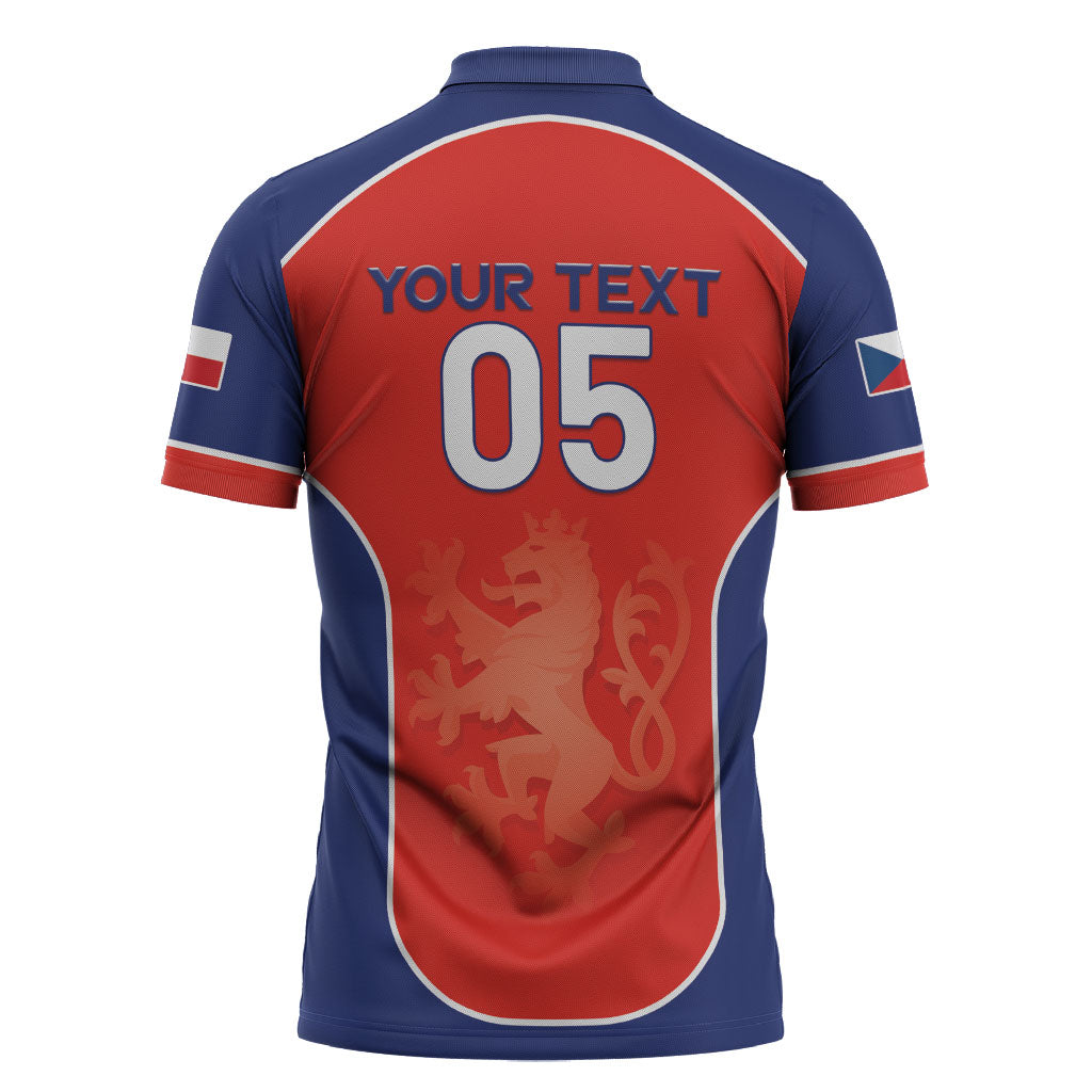 Custom Czechia Football 2026 Zipper Polo Shirt National Lion Unique Style