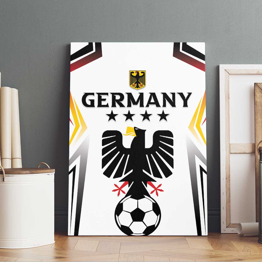 Germany 2024 Football Canvas Wall Art Go Champions Nationalelf White Version LT05 - Wonder Print Shop