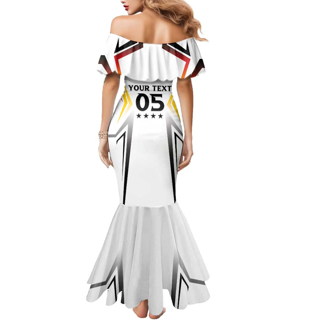 Custom Germany 2024 Football Family Matching Mermaid Dress and Hawaiian Shirt Go Champions Nationalelf White Version LT05 - Wonder Print Shop