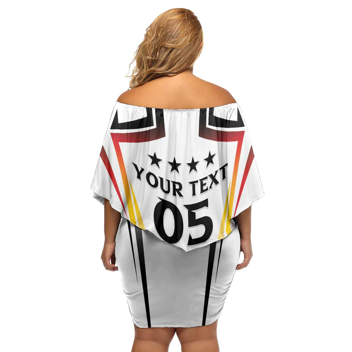 Custom Germany 2024 Football Family Matching Off Shoulder Short Dress and Hawaiian Shirt Go Champions Nationalelf White Version LT05 - Wonder Print Shop