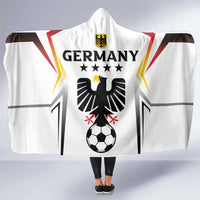 Custom Germany 2024 Football Hooded Blanket Go Champions Nationalelf White Version