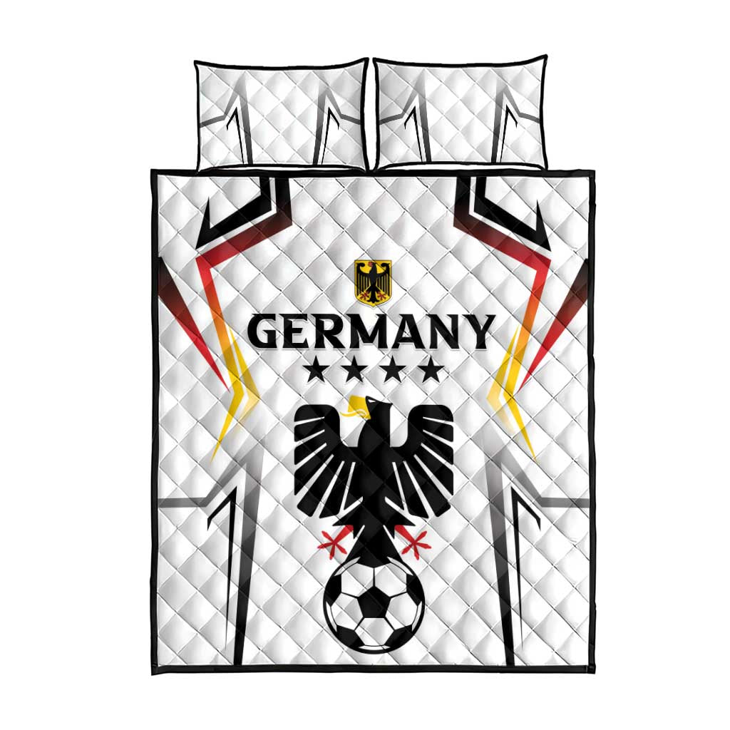 Germany 2024 Football Quilt Bed Set Go Champions Nationalelf White Version LT05 - Wonder Print Shop