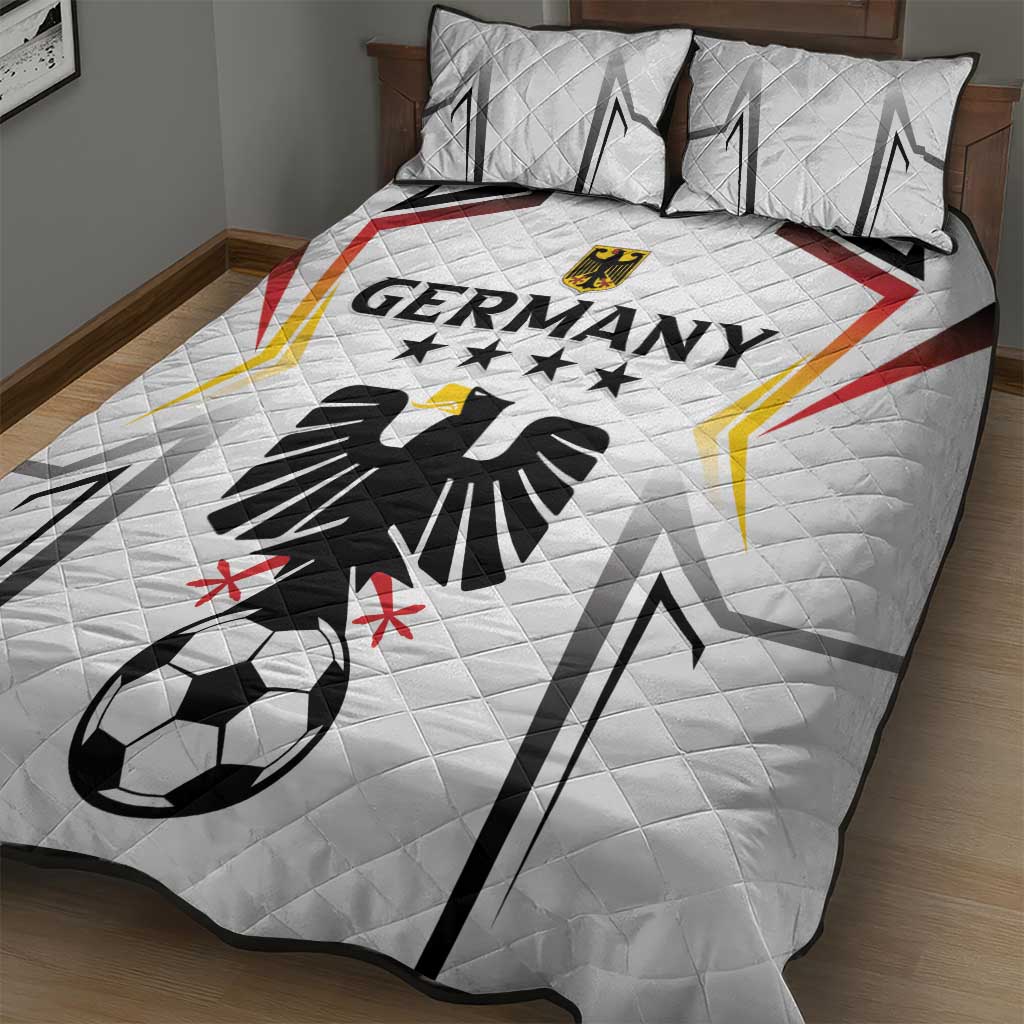 Germany 2024 Football Quilt Bed Set Go Champions Nationalelf White Version LT05 - Wonder Print Shop