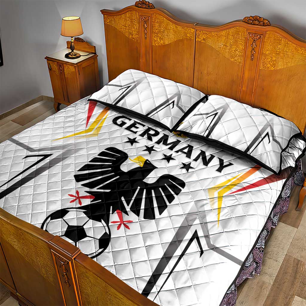 Germany 2024 Football Quilt Bed Set Go Champions Nationalelf White Version LT05 - Wonder Print Shop