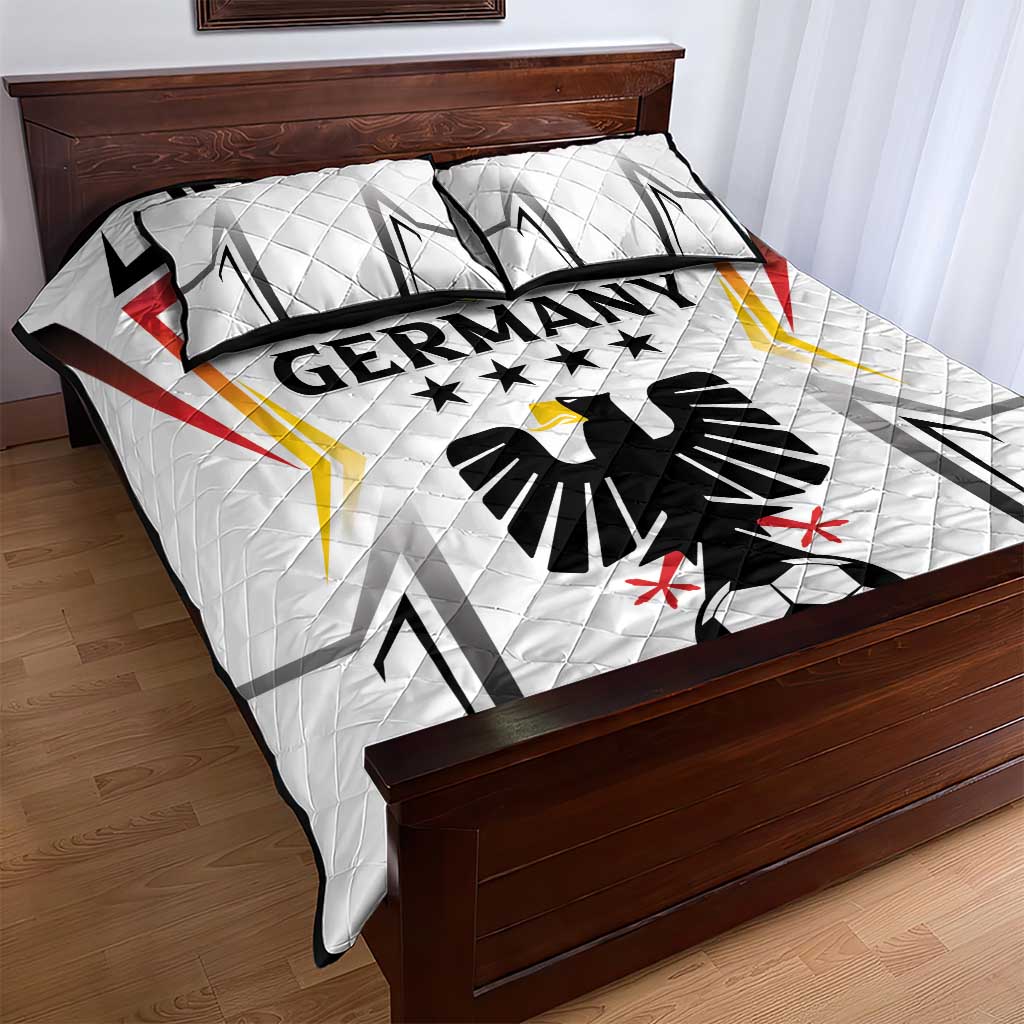 Germany 2024 Football Quilt Bed Set Go Champions Nationalelf White Version LT05 - Wonder Print Shop