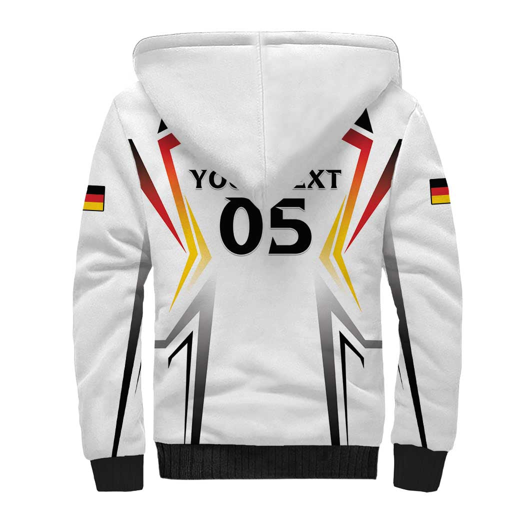 Custom Germany 2024 Football Sherpa Hoodie Go Champions Nationalelf White Version LT05 - Wonder Print Shop