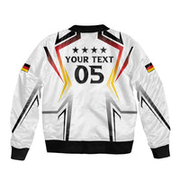 Custom Germany 2024 Football Sleeve Zip Bomber Jacket Go Champions Nationalelf White Version LT05 - Wonder Print Shop