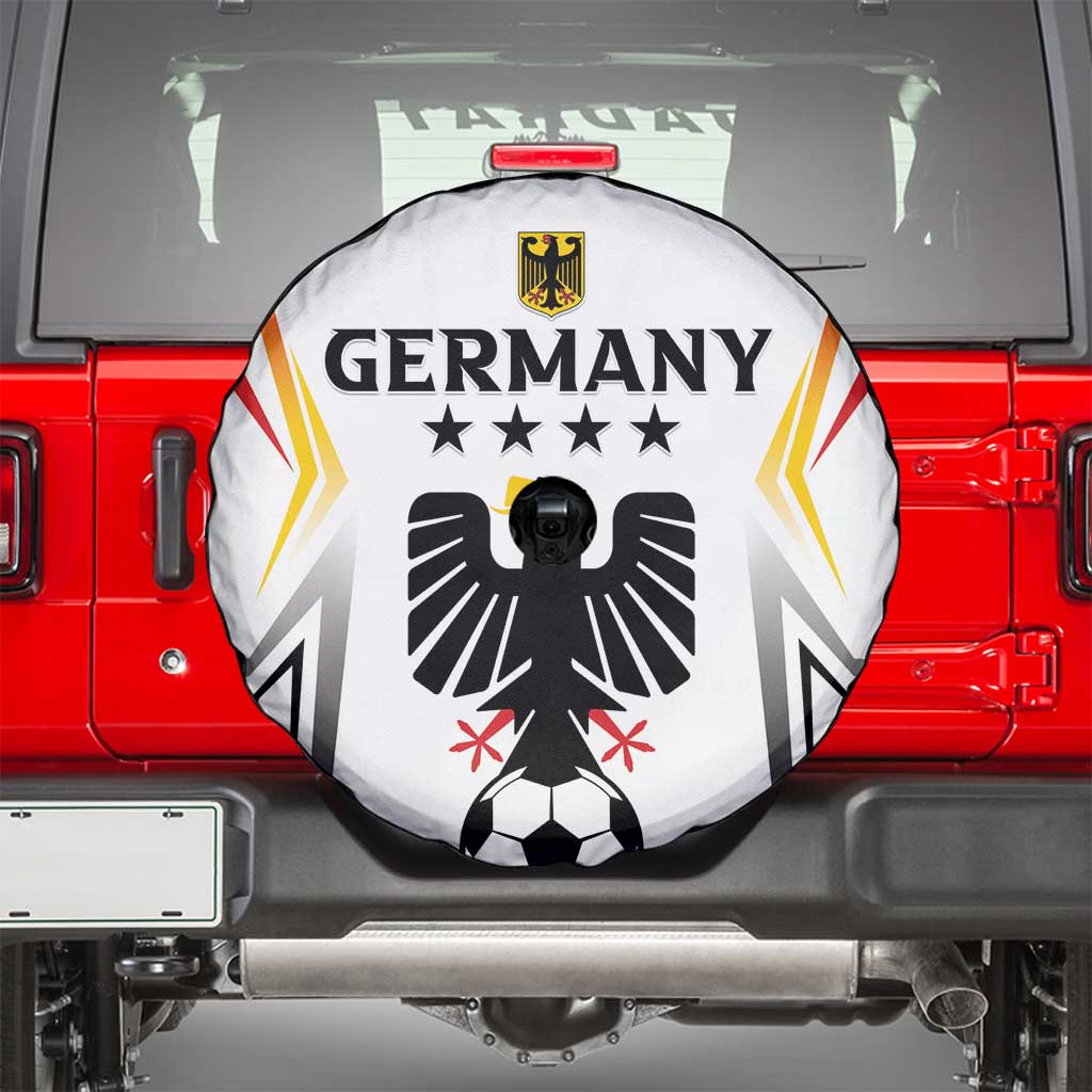 Germany 2024 Football Spare Tire Cover Go Champions Nationalelf White Version LT05 - Wonder Print Shop