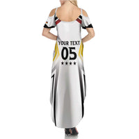 Custom Germany 2024 Football Summer Maxi Dress Go Champions Nationalelf White Version LT05 - Wonder Print Shop