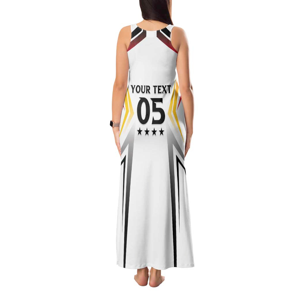 Custom Germany 2024 Football Tank Maxi Dress Go Champions Nationalelf White Version LT05 - Wonder Print Shop