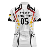 Custom Germany 2024 Football Women Polo Shirt Go Champions Nationalelf White Version LT05 - Wonder Print Shop