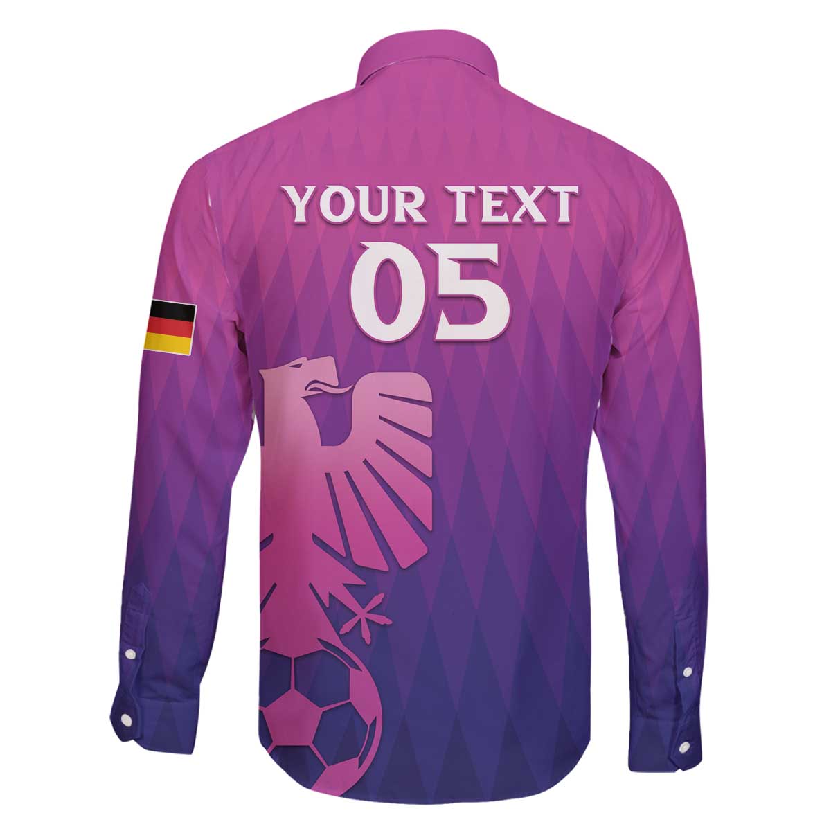 Custom Germany 2024 Football Family Matching Off The Shoulder Long Sleeve Dress and Hawaiian Shirt Go Champions Nationalelf Pink Version LT05 - Wonder Print Shop