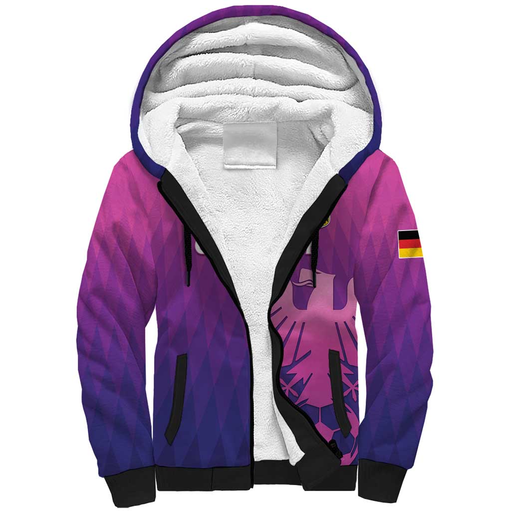 Custom Germany 2024 Football Sherpa Hoodie Go Champions Nationalelf Pink Version LT05 - Wonder Print Shop