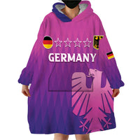 Custom Germany 2024 Football Wearable Blanket Hoodie Go Champions Nationalelf Pink Version LT05 - Wonder Print Shop