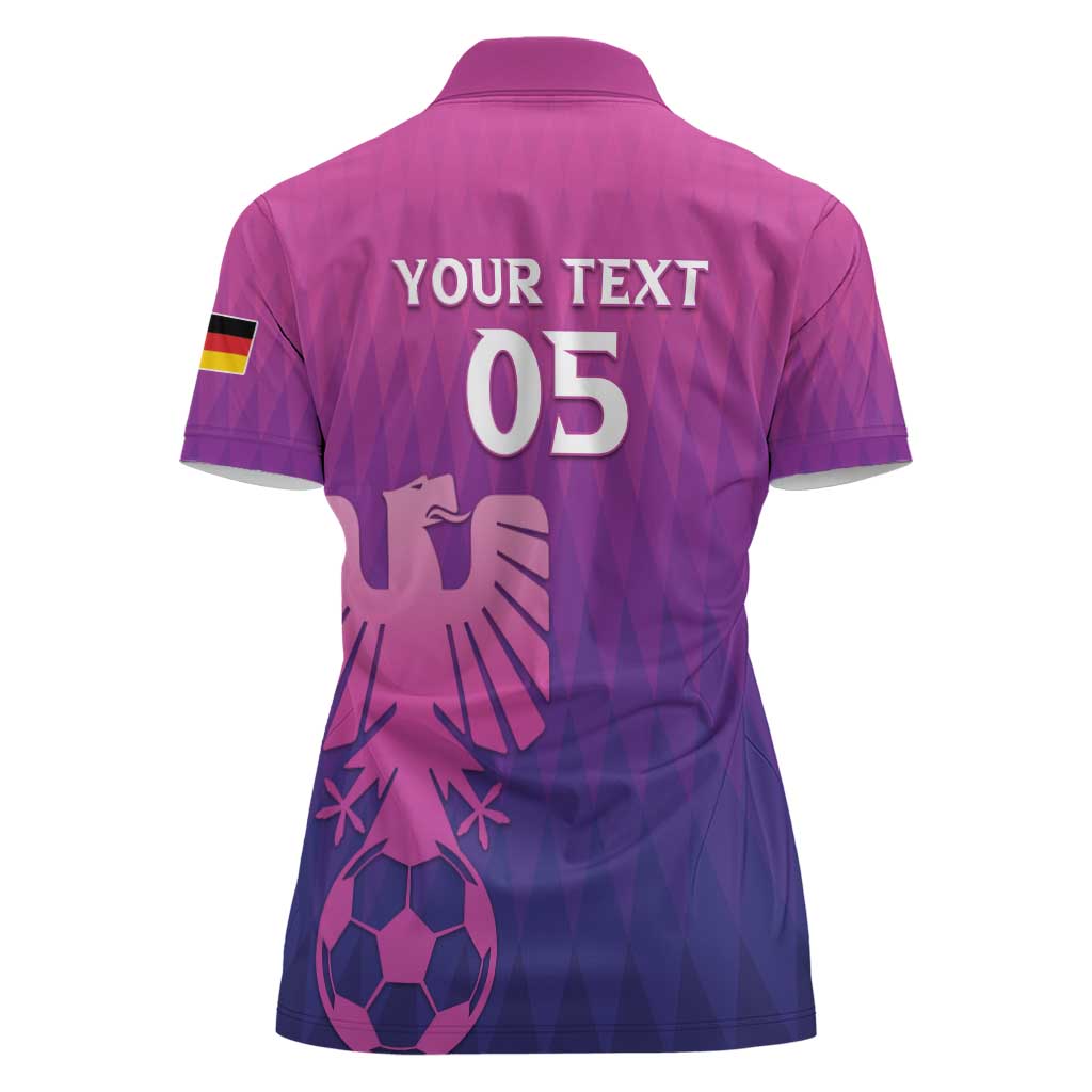 Custom Germany 2024 Football Women Polo Shirt Go Champions Nationalelf Pink Version LT05 - Wonder Print Shop