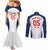Custom France 2024 Football Couples Matching Mermaid Dress and Long Sleeve Button Shirt Go Champions Les Bleus