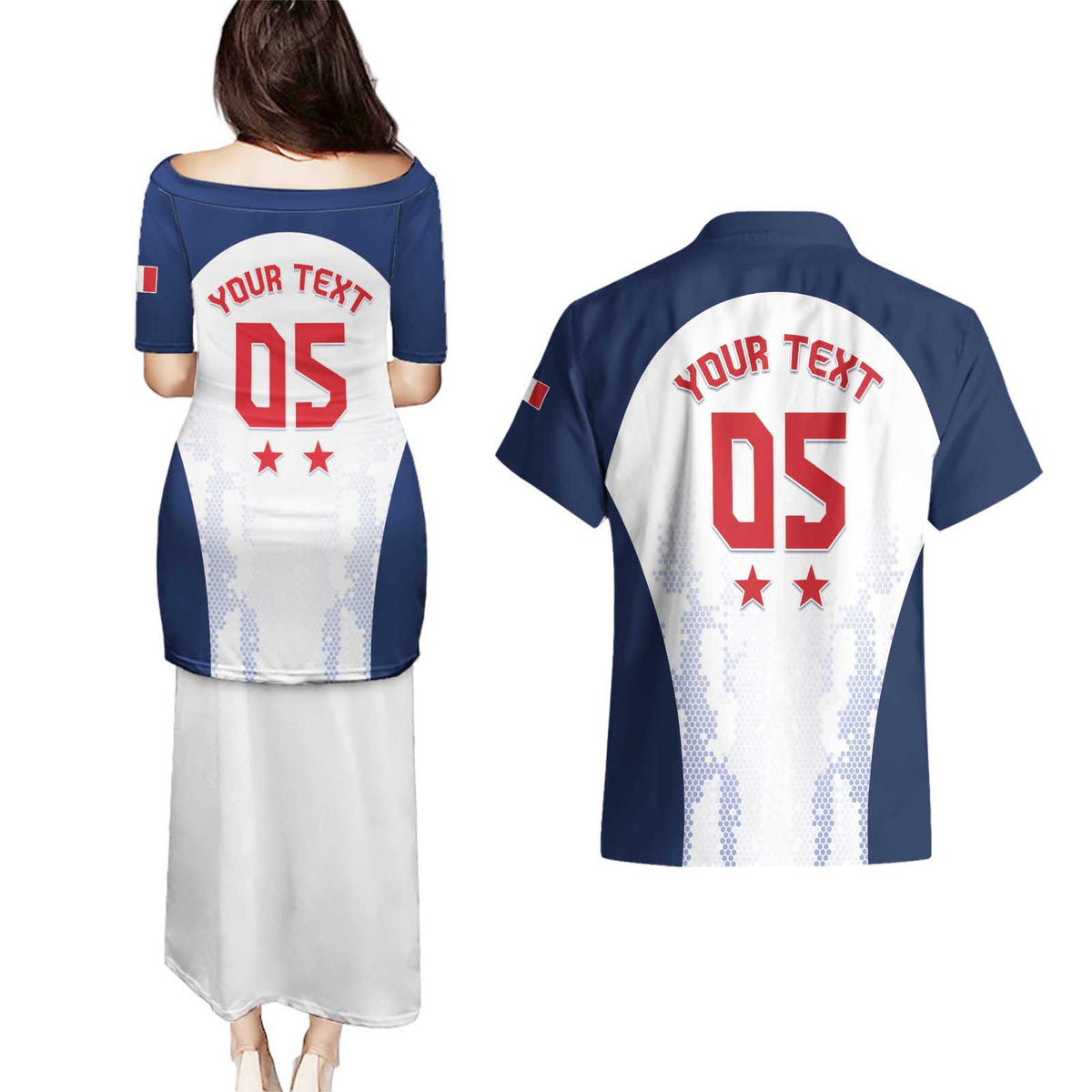 Custom France 2024 Football Couples Matching Puletasi and Hawaiian Shirt Go Champions Les Bleus LT05 - Wonder Print Shop