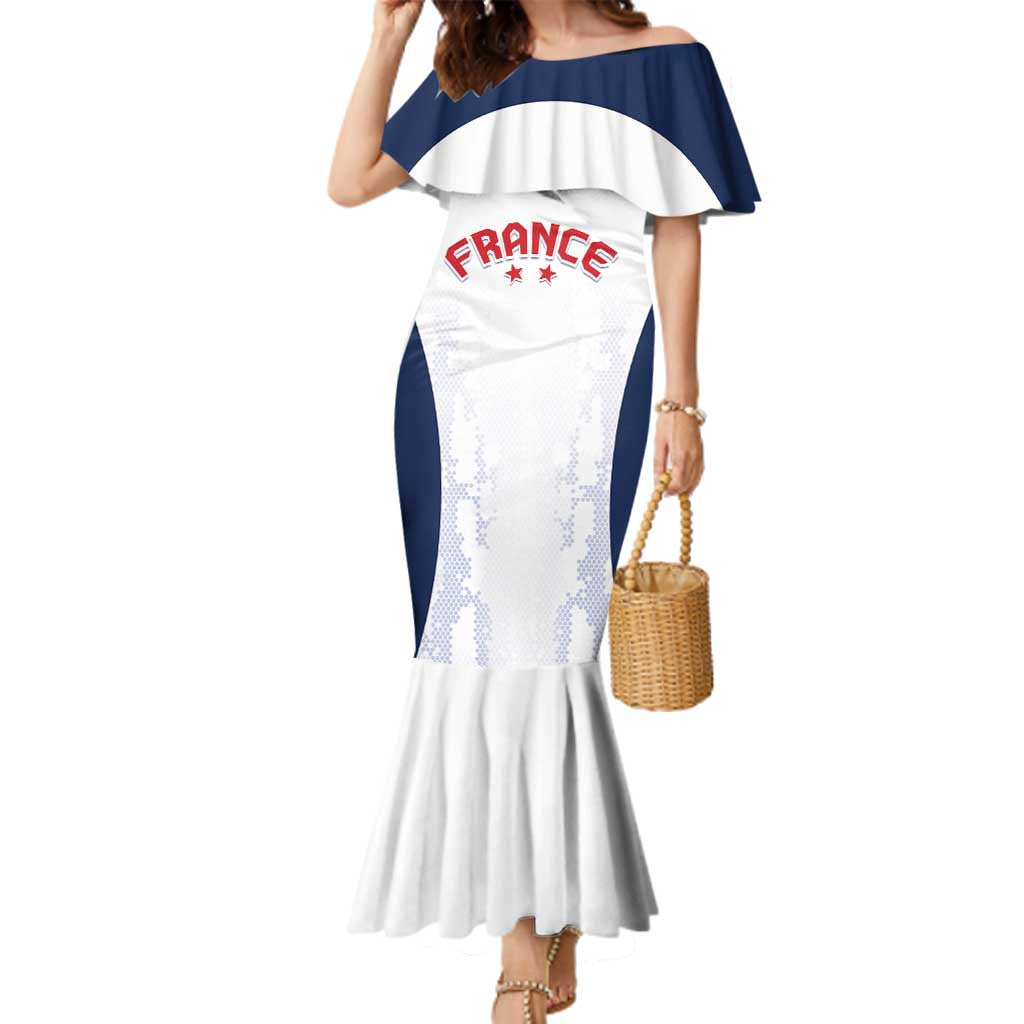 Custom France 2024 Football Family Matching Mermaid Dress and Hawaiian Shirt Go Champions Les Bleus LT05 - Wonder Print Shop