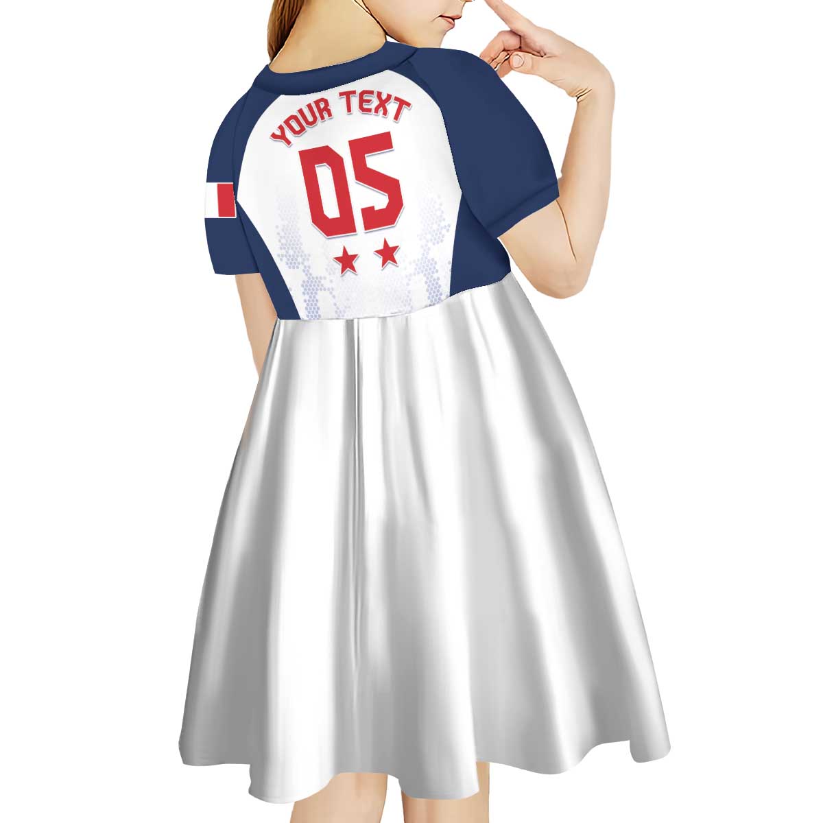Custom France 2024 Football Kid Short Sleeve Dress Go Champions Les Bleus LT05 - Wonder Print Shop