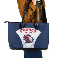 France 2024 Football Leather Tote Bag Go Champions Les Bleus LT05 - Wonder Print Shop