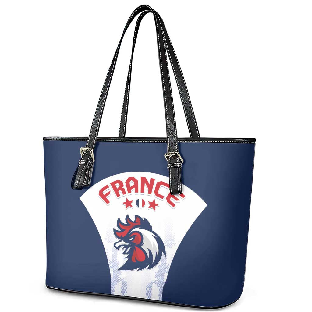 France 2024 Football Leather Tote Bag Go Champions Les Bleus LT05 - Wonder Print Shop