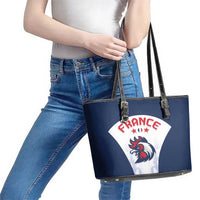 France 2024 Football Leather Tote Bag Go Champions Les Bleus LT05 - Wonder Print Shop