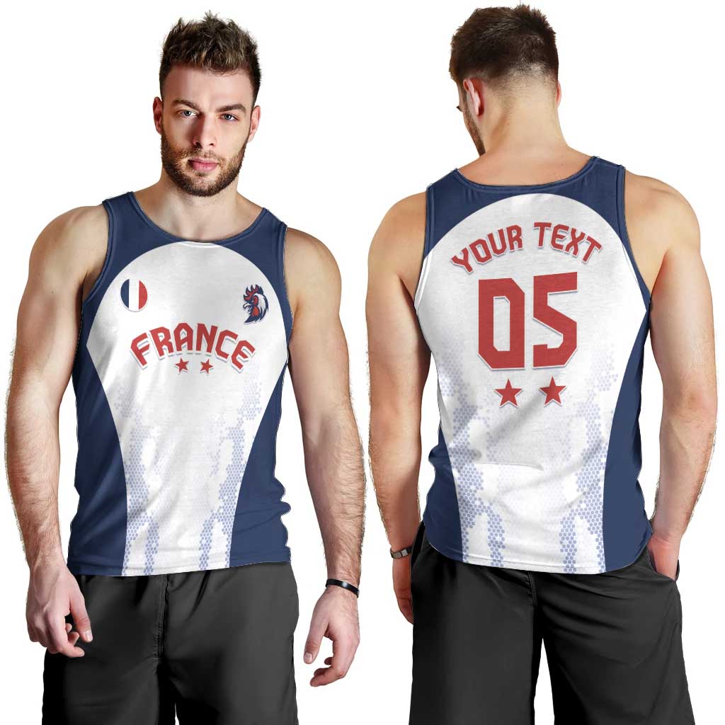 Custom France 2024 Football Men Tank Top Go Champions Les Bleus LT05 - Wonder Print Shop