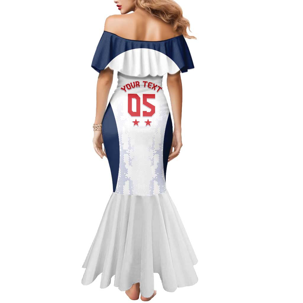 Custom France 2024 Football Mermaid Dress Go Champions Les Bleus LT05 - Wonder Print Shop