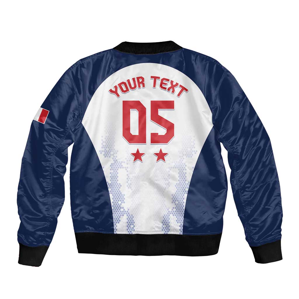 Custom France 2024 Football Sleeve Zip Bomber Jacket Go Champions Les Bleus LT05 - Wonder Print Shop