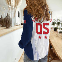 Custom France 2024 Football Women Casual Shirt Go Champions Les Bleus LT05 - Wonder Print Shop