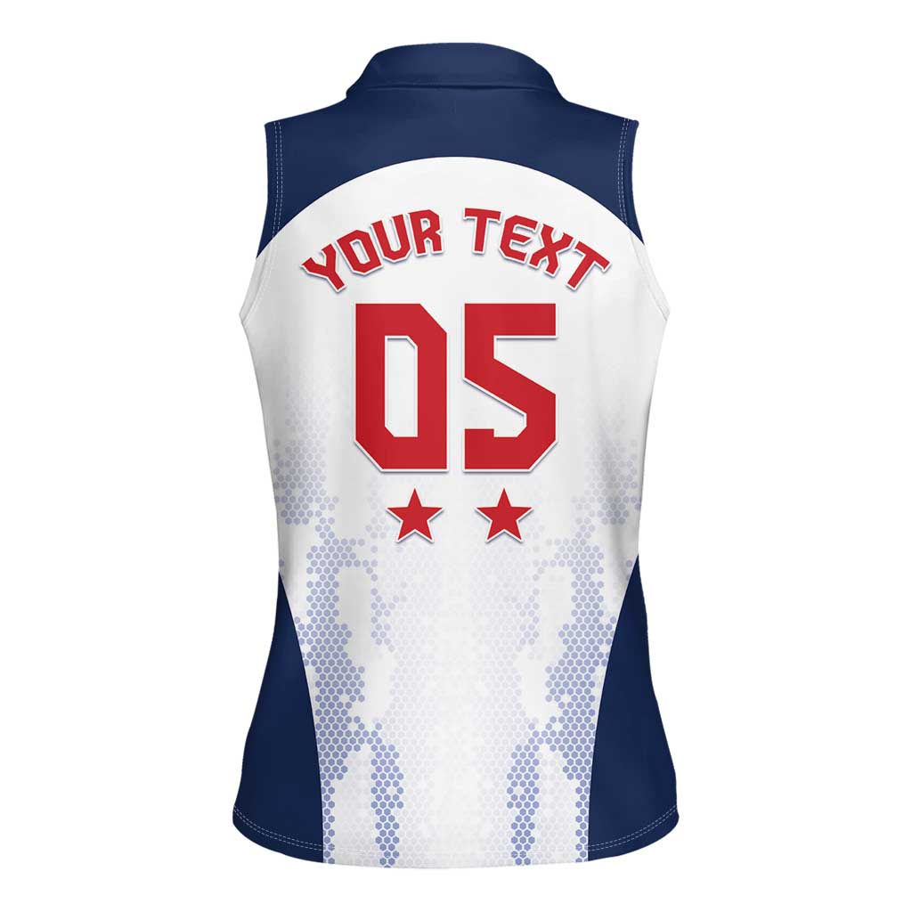 Custom France 2024 Football Women Sleeveless Polo Shirt Go Champions Les Bleus LT05 - Wonder Print Shop