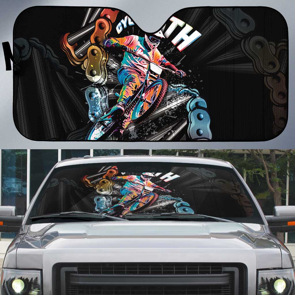 Cycopath Funny Cycling Auto Sun Shade Cycling lovers - Wonder Print Shop