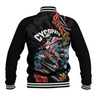 Cycopath Funny Cycling Baseball Jacket Cycling lovers - Wonder Print Shop