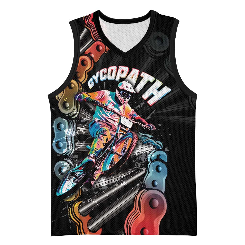 Cycopath Funny Cycling Basketball Jersey Cycling lovers - Wonder Print Shop