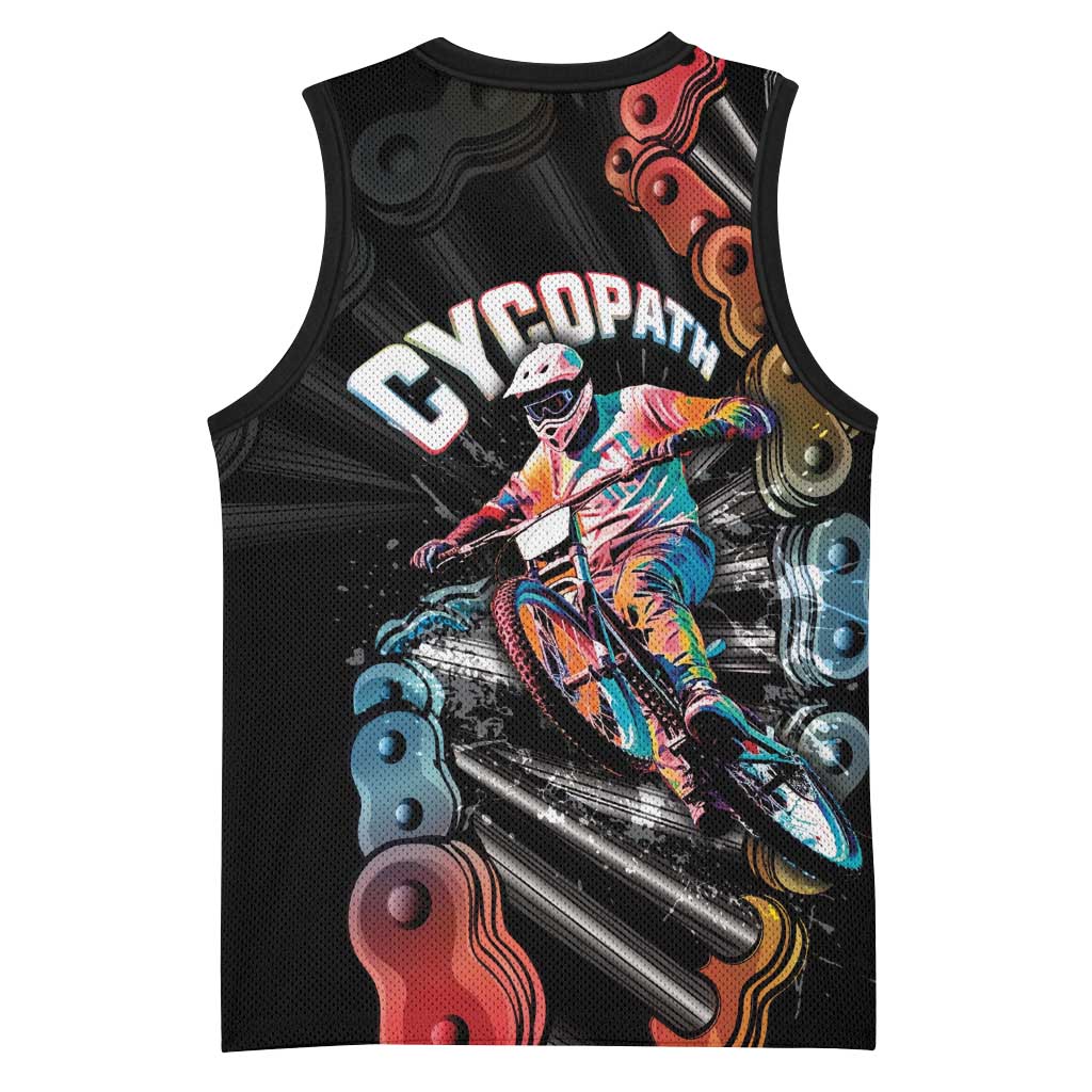 Cycopath Funny Cycling Basketball Jersey Cycling lovers - Wonder Print Shop