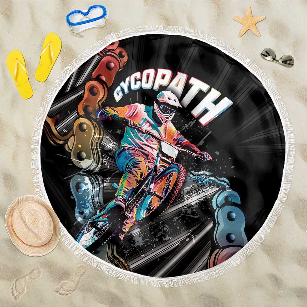 Cycopath Funny Cycling Beach Blanket Cycling lovers - Wonder Print Shop