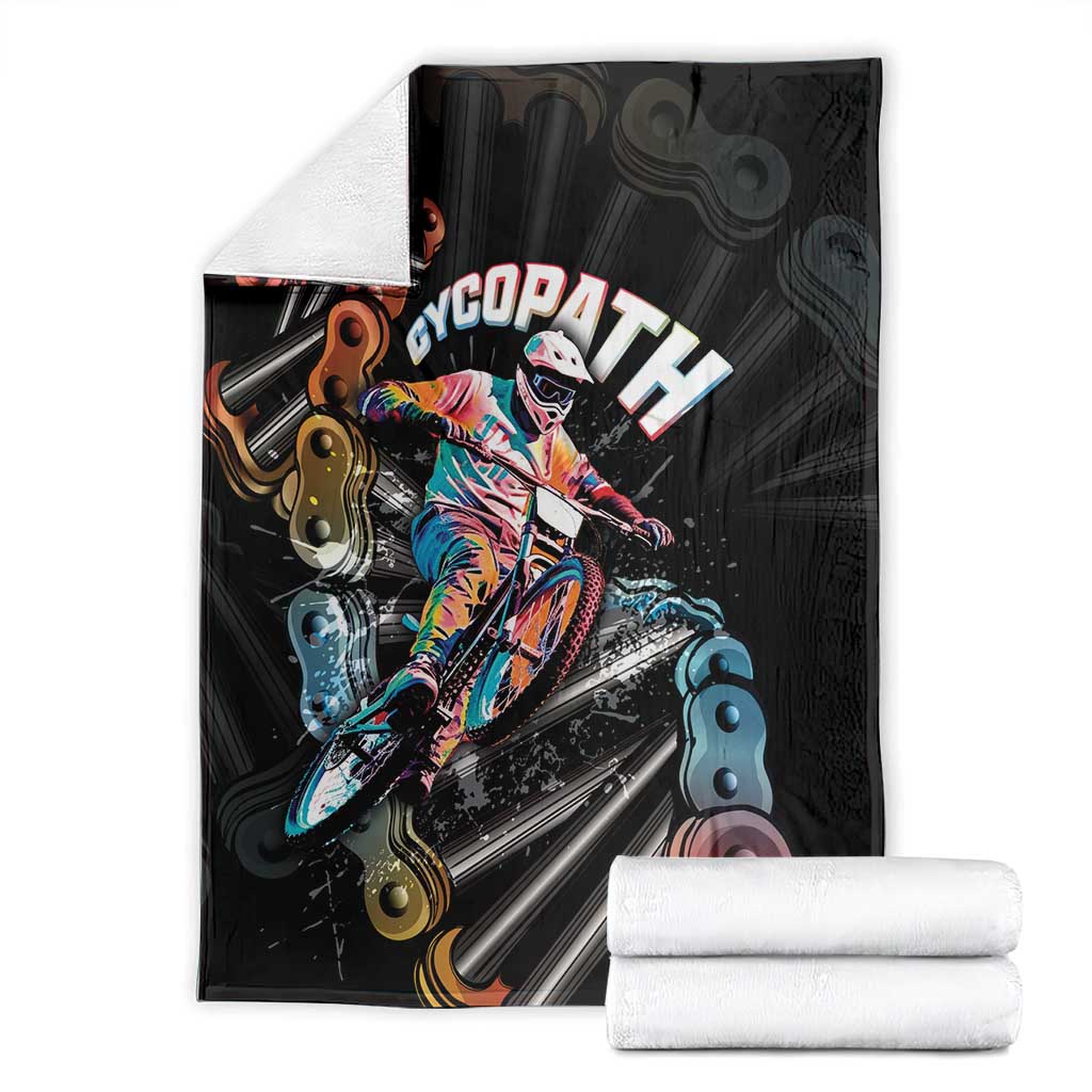 Cycopath Funny Cycling Blanket Cycling lovers - Wonder Print Shop