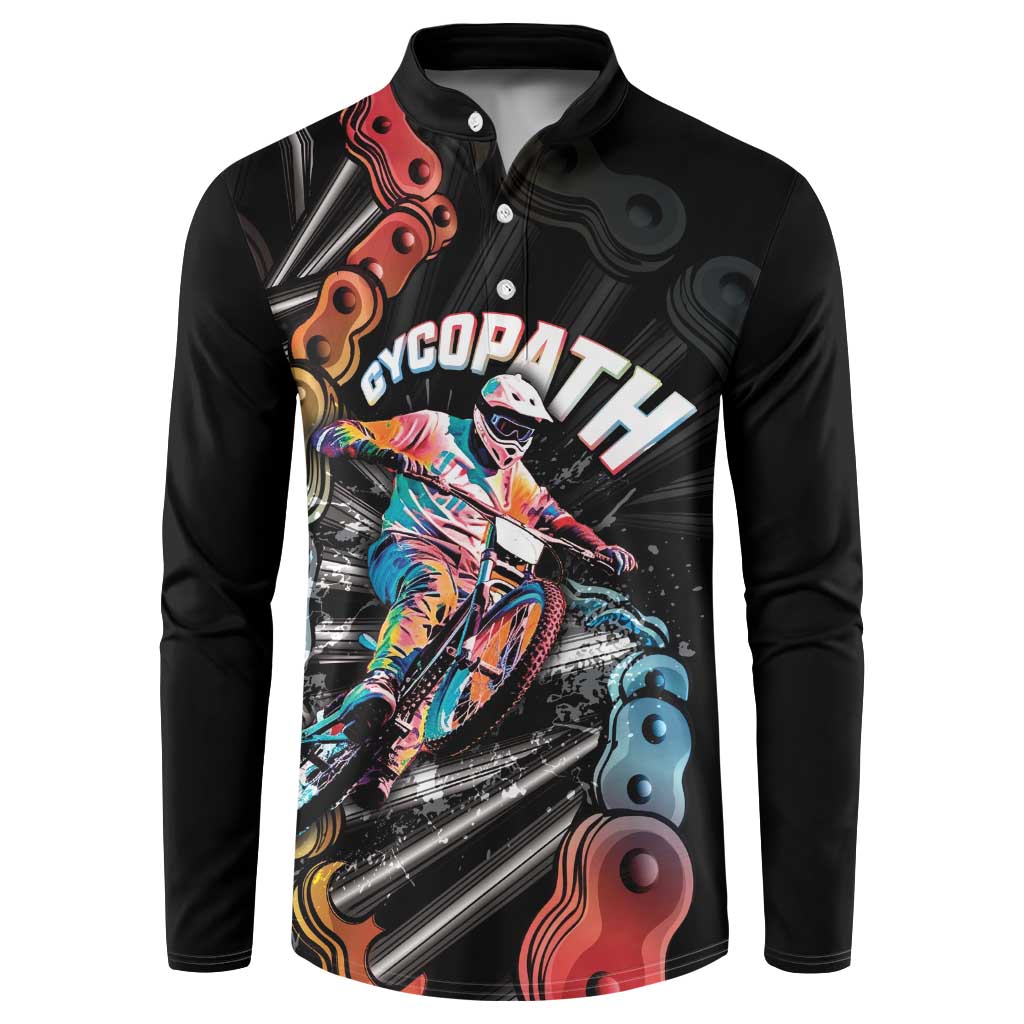 Cycopath Funny Cycling Button Sweatshirt Cycling lovers - Wonder Print Shop
