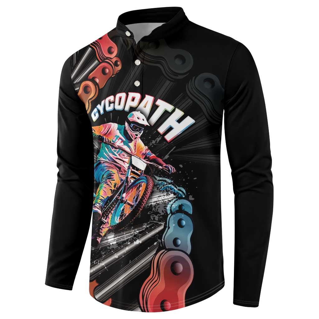Cycopath Funny Cycling Button Sweatshirt Cycling lovers - Wonder Print Shop