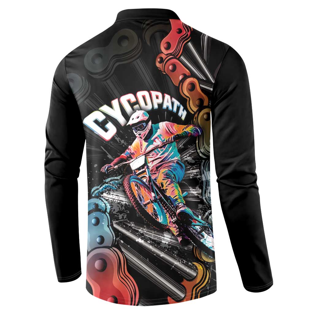 Cycopath Funny Cycling Button Sweatshirt Cycling lovers - Wonder Print Shop