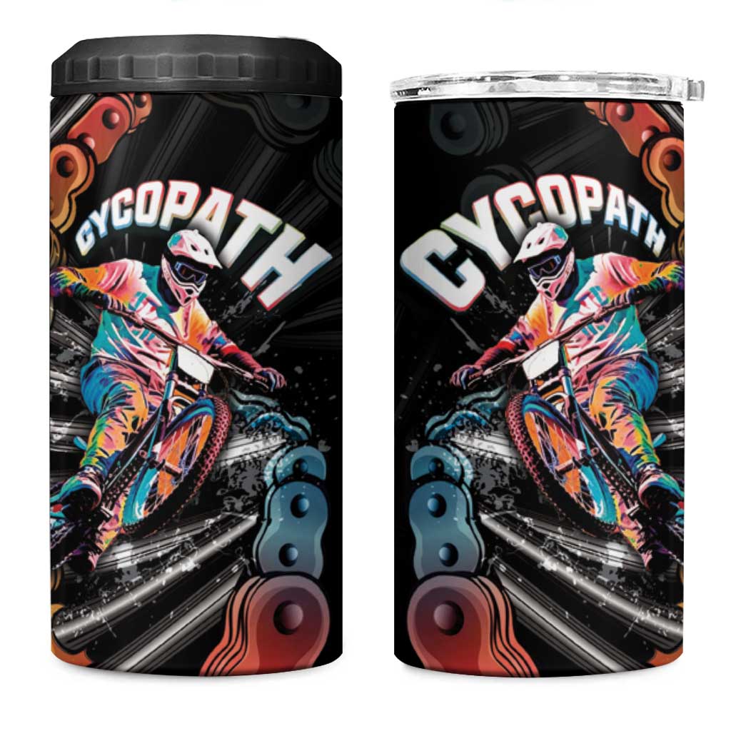Cycopath Funny Cycling 4 in 1 Can Cooler Tumbler Cycling lovers - Wonder Print Shop