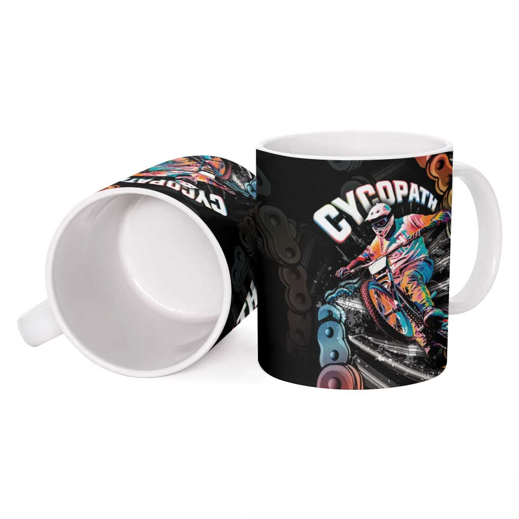 Cycopath Funny Cycling Ceramic Mug Cycling lovers - Wonder Print Shop