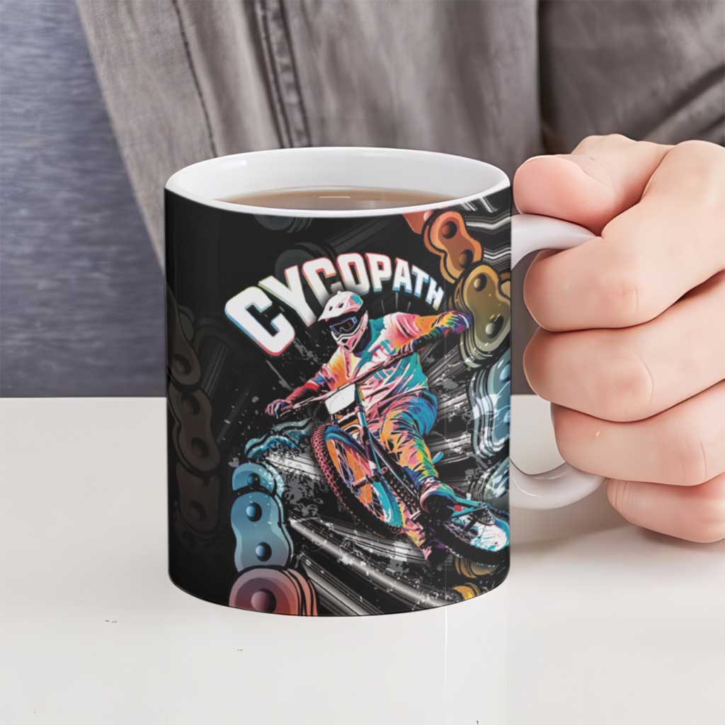 Cycopath Funny Cycling Ceramic Mug Cycling lovers - Wonder Print Shop