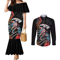 Cycopath Funny Cycling Couples Matching Mermaid Dress and Long Sleeve Button Shirt Cycling lovers - Wonder Print Shop