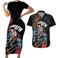 Cycopath Funny Cycling Couples Matching Short Sleeve Bodycon Dress and Hawaiian Shirt Cycling lovers - Wonder Print Shop