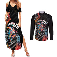 Cycopath Funny Cycling Couples Matching Summer Maxi Dress and Long Sleeve Button Shirt Cycling lovers - Wonder Print Shop