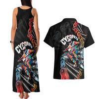 Cycopath Funny Cycling Couples Matching Tank Maxi Dress and Hawaiian Shirt Cycling lovers - Wonder Print Shop